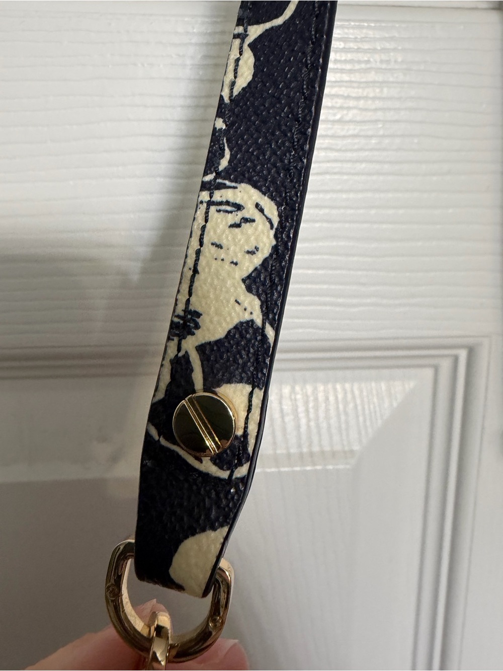 Tory Burch Navy Floral Chain Shoulder Bag - Picture 8 of 16